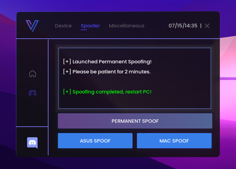 Verse Permanent Spoofer